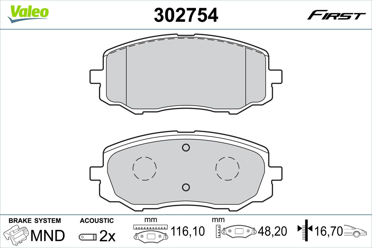 VALEO Fékbetét, mind 302754_VALEO